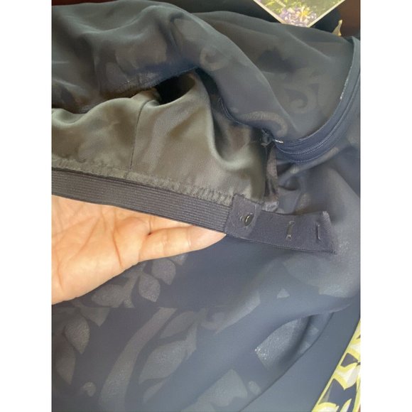 Ann Taylor 100% Silk Strapless Corset Top Cocktail Dress Floral Abstract Size 2P - Picture 8 of 10